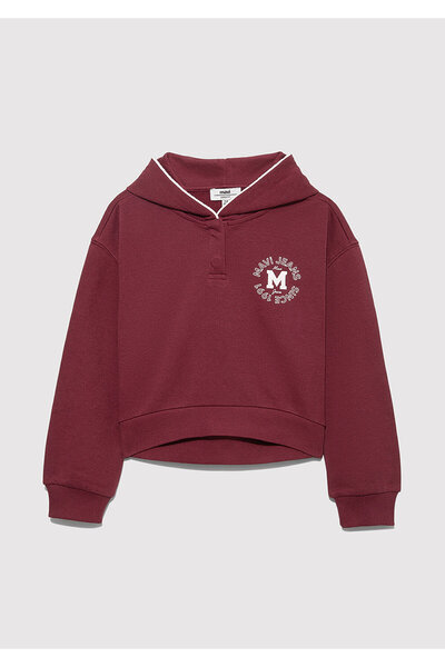 Mavi Jeans Printed Burgundy Sweatshirt 7S10122-70393