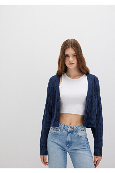 Mavi Buttoned Navy Blue Cardigan Regular Fit 1710576-70488