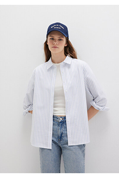 Mavi Cămașă cu dungi Regular Fit / Regular Cut 1211197-90723