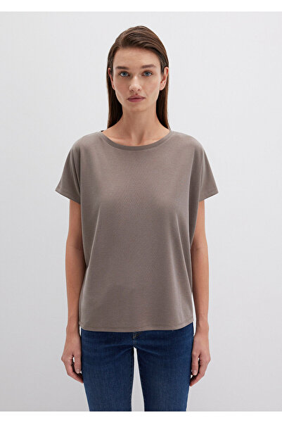 Mavi Lux Touch TENCEL TM Modal Brauner Basic-T-Shirt Lockerer Schnitt / Weit geschnitten 167245-83866