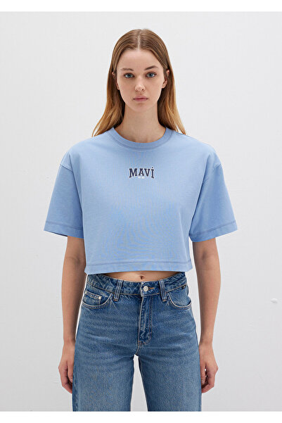 Mavi Tricou crop cu logo imprimat Crop / Croială scurtă 1613411-70831