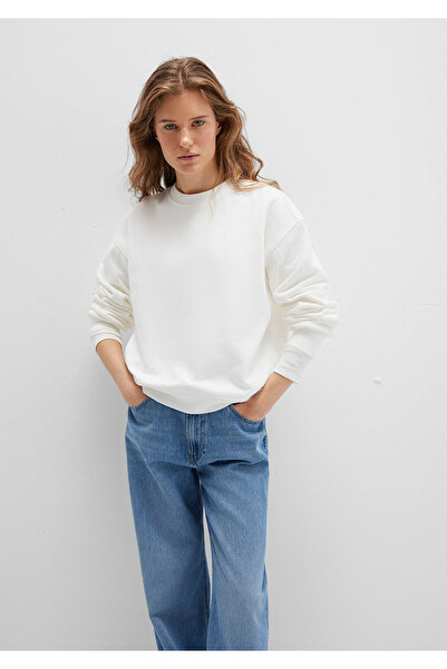 Mavi Crew Neck Ecru Sweatshirt 1S10358-70057