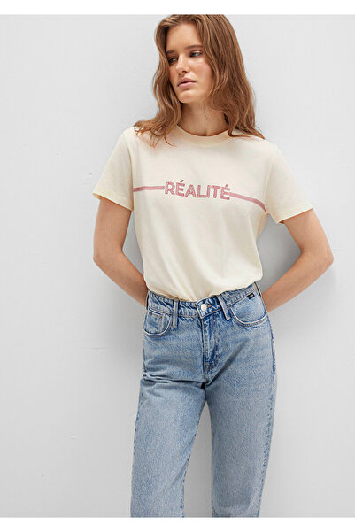 Mavi Realite Printed Ecru T-Shirt Regular Fit / Regular Cut 1613348-70072