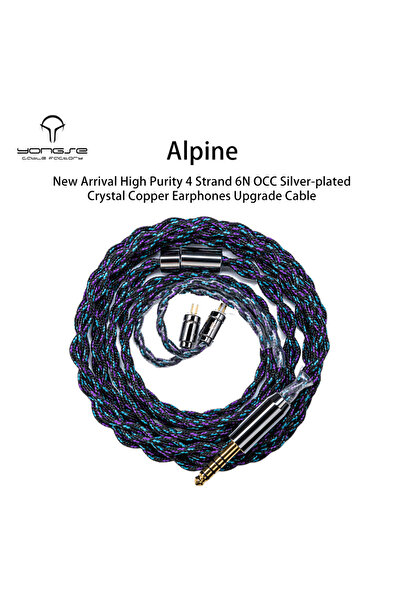 Choice 0.78 3.5 مم Yongse Alpine جديد وصول عالية النقاء 4 خيوط 6N OCC مطلية بالفضة كريستال النحاس الأذن