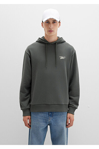 Mavi Πράσινο φούτερ με κουκούλα με τυπωμένο λογότυπο 0S10468-71598