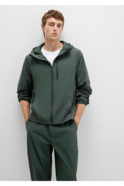 Mavi με κουκούλα Πράσινο αθλητικό μπουφάν Regular Fit / Normal Cut 0110655-71598