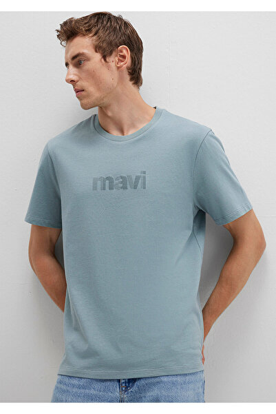 Mavi Grünes T-Shirt mit Logo-Print, reguläre Passform / normaler Schnitt 0612936-70118