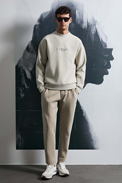 Lufian 112030182 Σκούρο ανδρικό φούτερ ΜΠΕΖ