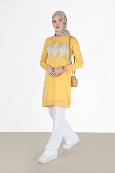 Alvina BAKLAVA PATTERNED DETAILED KNITWEAR TUNIC 42020