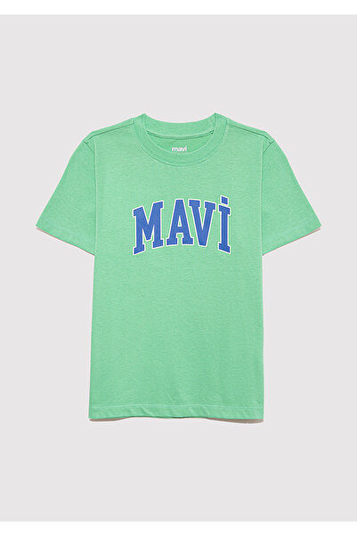 Mavi Logo Printed Green T-Shirt Regular Fit / Regular Cut 6610030-71789