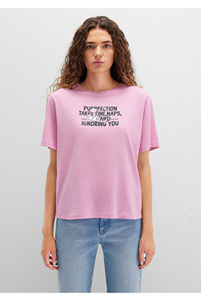 Mavi Rosa T-Shirt mit Katzenmuster, reguläre Passform / normaler Schnitt 1613473-71031