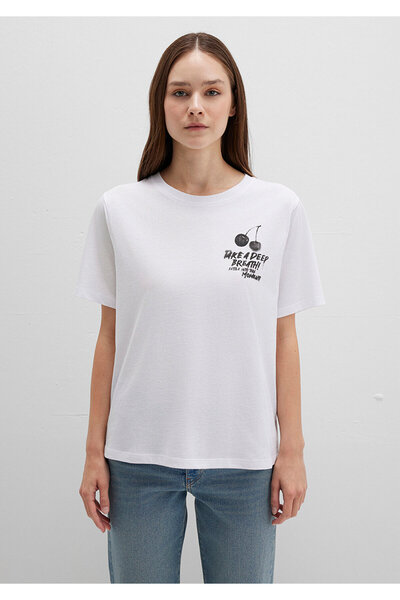 Mavi Printed White T-Shirt Regular Fit / Regular Cut 1613484-620