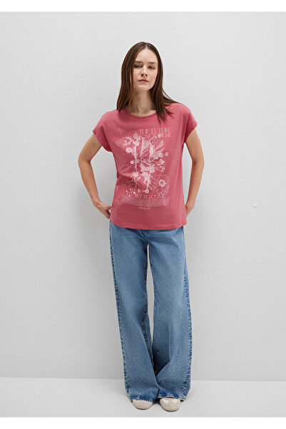 Mavi Rosa T-Shirt mit Blumenmuster, reguläre Passform / normaler Schnitt 1613480-71104