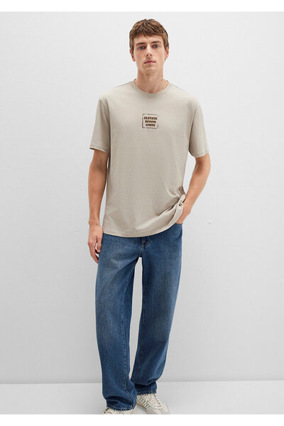 Mavi Τυπωμένο μπεζ μπλουζάκι Loose Fit / Loose Fit 0612837-70039