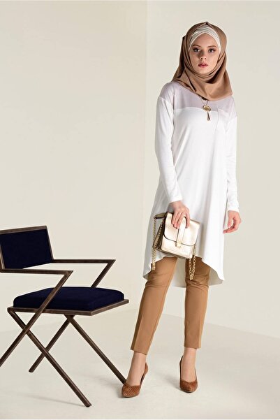 Alvina Asymmetrical Cut Pocket Knitwear Tunic 4587