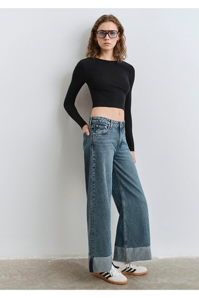 Mavi Pantaloni de blugi Emilia Classic Denim Puslu Koyu 1012641-90118