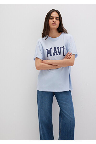 Mavi Tricou cu logo imprimat Oversize / Wide Cut 1600843-70717