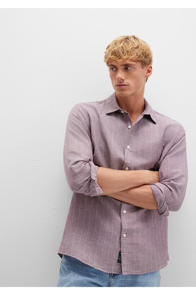 Mavi Ριγέ μωβ πουκάμισο Regular Fit / Normal Cut 0211704-90926