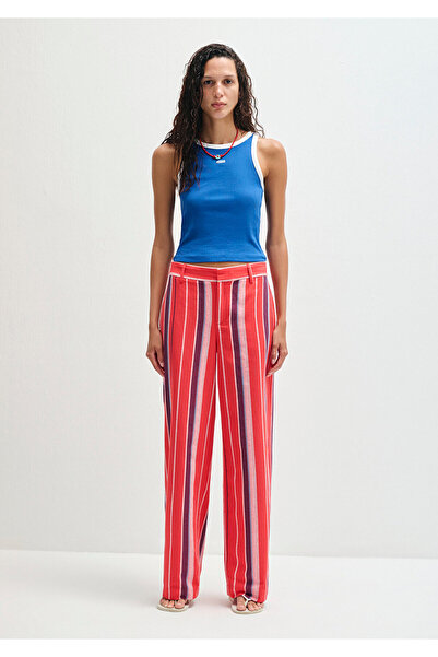 Mavi Striped Blue Trousers 1011051-90772