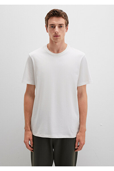 Mavi Crew Neck White Basic T-Shirt Regular Fit 0612863-70057