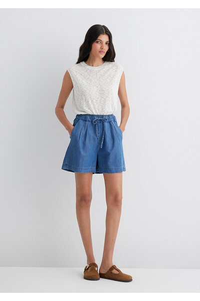 Mavi Penny Gold Classic Indigo Blue Jean Shorts 1410075-90104