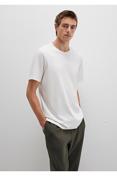 Mavi Crew Neck White Basic T-Shirt Regular Fit 0612863-70057