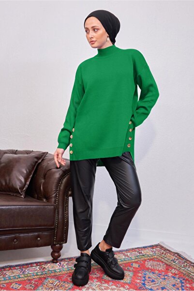 TRENDTESETTÜR ΓΥΝΑΙΚΕΙΟ ΠΡΑΣΙΝΟ (BENETTON) ΠΛΕΚΤΟ ΤΟΥΝΙΚ T 4808