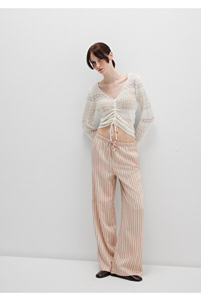 Mavi Striped Beige Trousers 1011024-90719