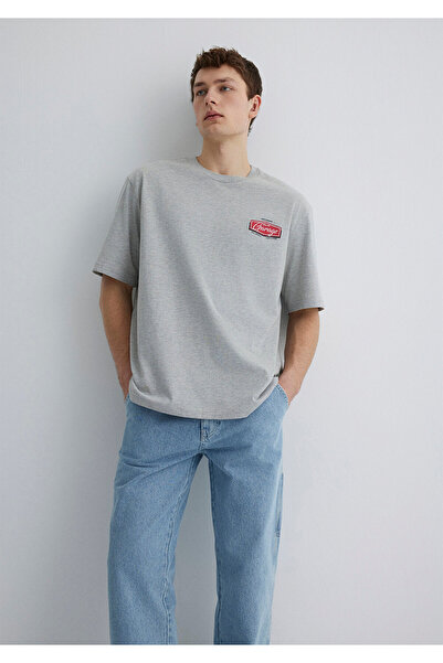 Mavi Γκαράζ εμπριμέ γκρι μπλουζάκι Relaxed Fit / Άνετη εφαρμογή 0612605-80196