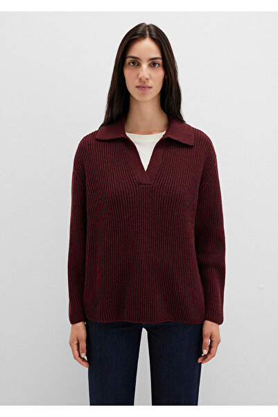 Mavi Polo Neck Claret Red Sweater Loose Fit / Loose Relaxed Cut 1710588-70434