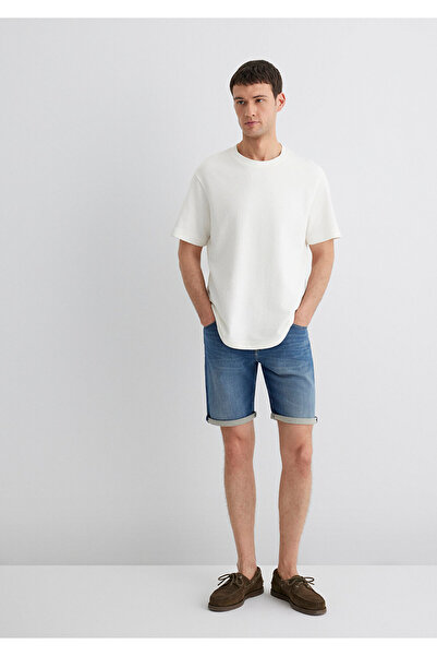 Mavi Brian Sporty Dark Blue Jean Shorts 0418490389