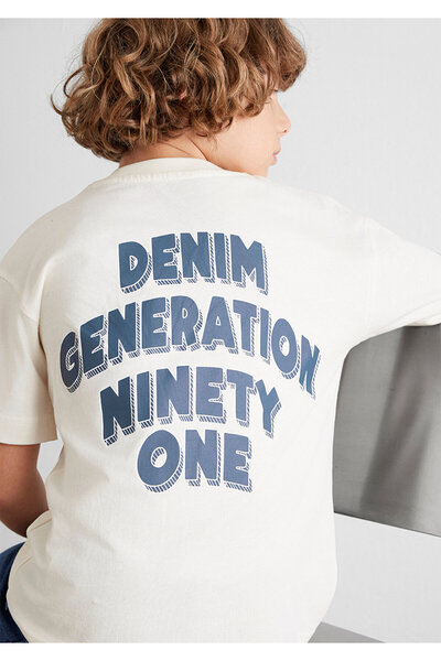 Mavi Printed Ecru T-Shirt Oversize / Wide Cut 6610339 -70057