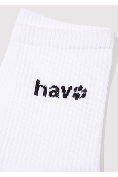 Mavi Бели чорапи с пухкав принт 1913653-620