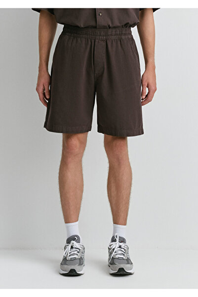 Mavi Linen Blend Brown Shorts 0410278-86683