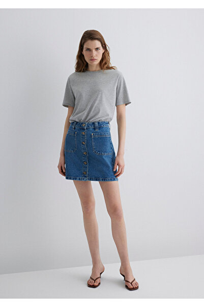 Mavi Fusta Jeans Silvana Gold Premium Indigo Blue 1310404 -89219