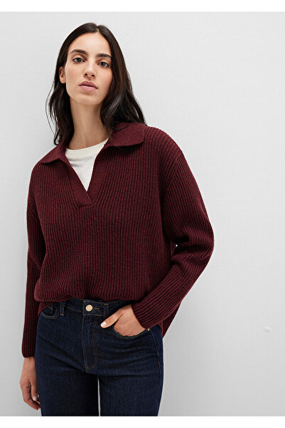 Mavi Polo Neck Claret Red Sweater Loose Fit / Loose Relaxed Cut 1710588-70434
