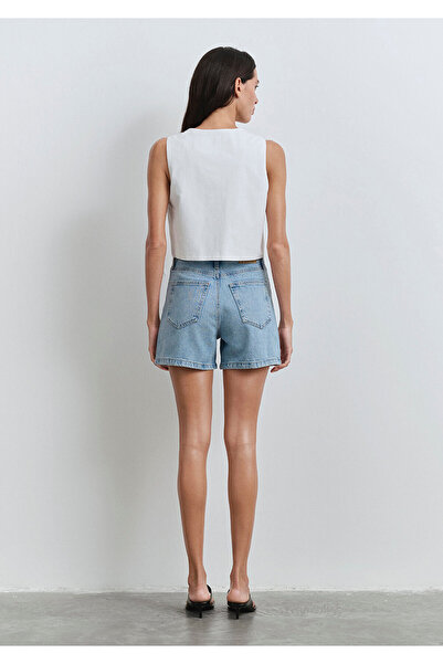 Mavi Pantaloni scurți Verna 90s Ice Blue Jean 1410059-89747