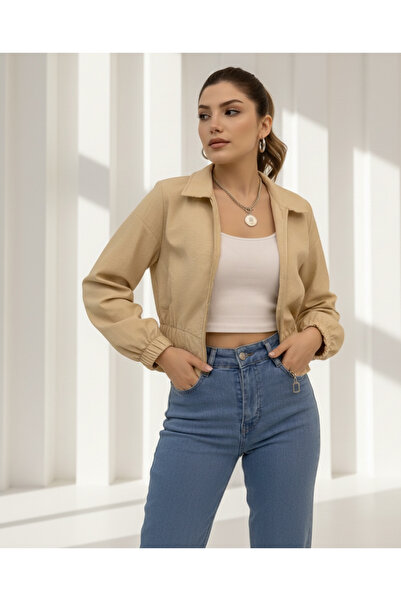 MQ Women's short zip-up jacket with low shoulders
