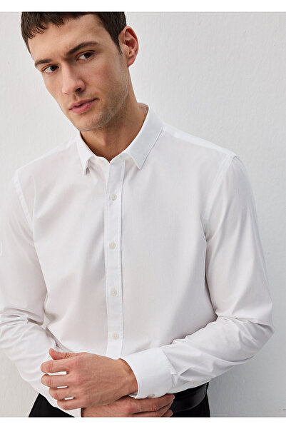 Mavi Λευκό πουκάμισο Easy-Iron Slim Fit / Slim Fit 0211571 -620