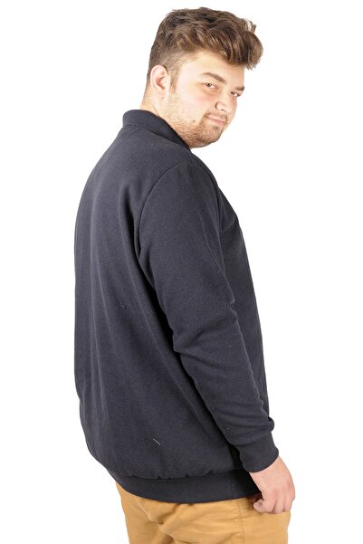 ModeXL Модель Xl Чоловічий світшот-поло Recycle Selanik Афіліація B20418 Lacivert