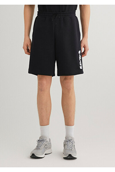 Mavi Mv91 Embroidery Logo Printed Black Shorts 0410244 -900