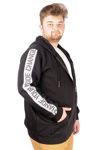 ModeXL Чоловічий світшот з капюшоном Pieced Arm - Mode XL, чорний 21515