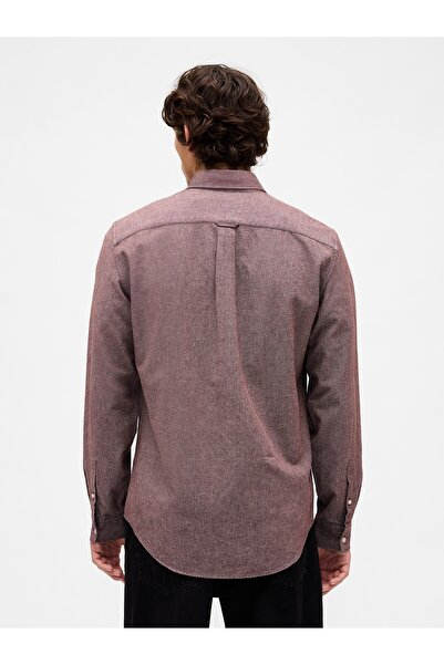 GAP Erkek Kahverengi Standart Fit Oxford Gömlek