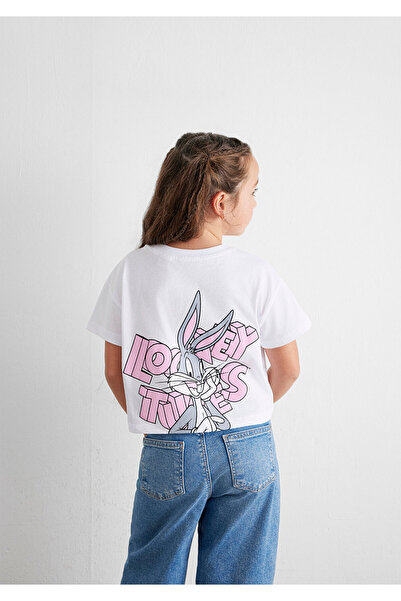 Mavi Bugs Bunny εμπριμέ λευκό μπλουζάκι Loose Fit / Loose Relaxed Fit 7610304-620