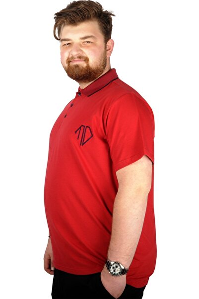 ModeXL Mode Xl Large Size T-shirt Polo Pocket Sup Md Basic 21555 Claret Red