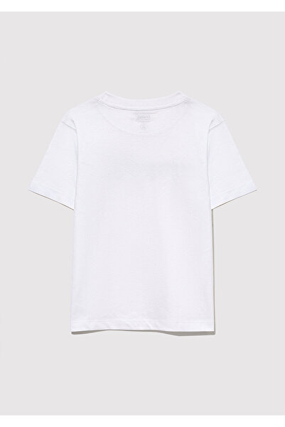 Mavi Weißes T-Shirt mit Logo-Print, reguläre Passform 6610286 -620