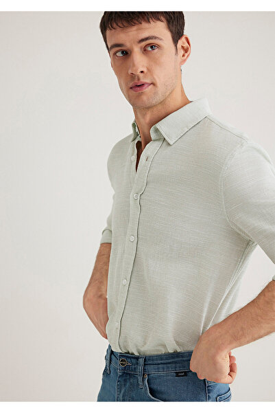 Mavi Πράσινο πουκάμισο Εφαρμοσμένο / Εφαρμοσμένο Κοψίδι 020579 -71770