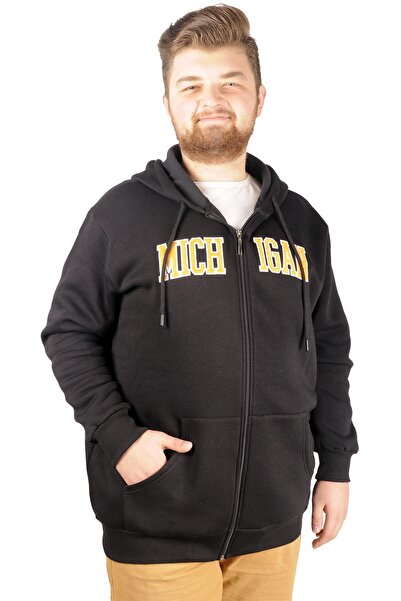 ModeXL Mode Xl Чоловічий світшот з капюшоном Michigan 21519 Чорний