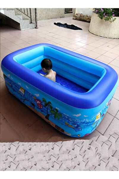 Generic Inflatable Swimming Pool for Kids 150x105x56cm Thickened, Ideal for Toddlers and Babies
