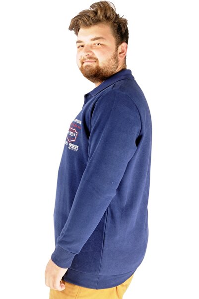 ModeXL Чоловіча футболка-поло Mode Xl Selanik The Lightgouse 20443 Indigo